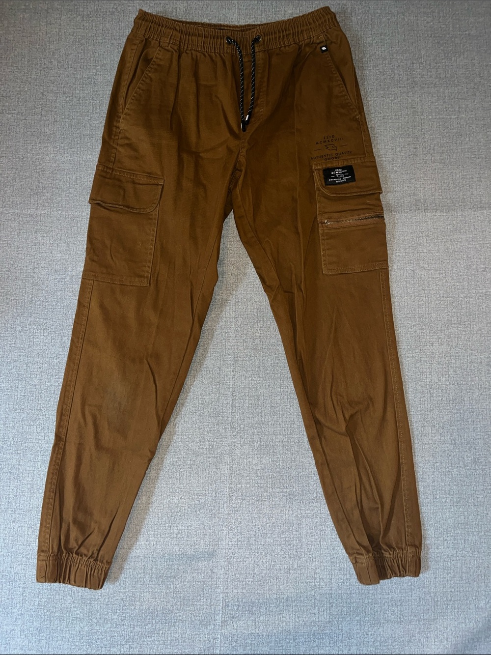 Tony Hawk Men's Cargo Joggers in Brown, size 28/30 small